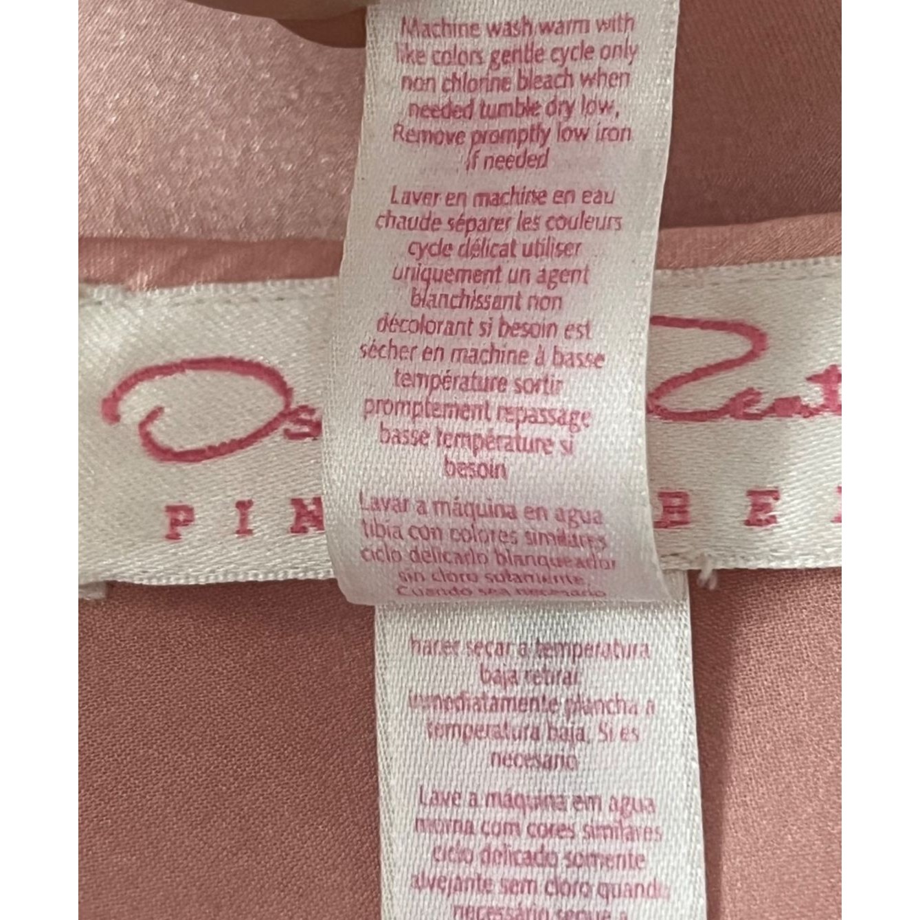 Vtg Oscar De La Renta Pink Label Silk Satin Nightie Chemise Dress Soft Girl — image 5 of 8